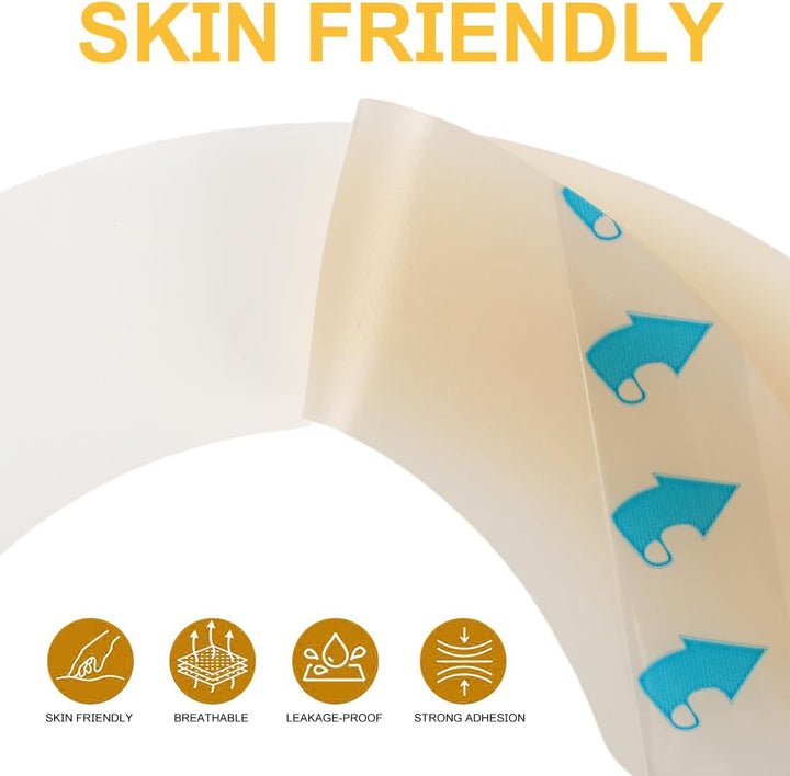 Ostomy Bag Barrier Strip Pack of 10 Ostomy Barrier Tapes Elastic Barrier Strips Sensitive Tape Waterproof Ostomy Supplies Ostomy Barrier Strips Covers for Stoma Bag