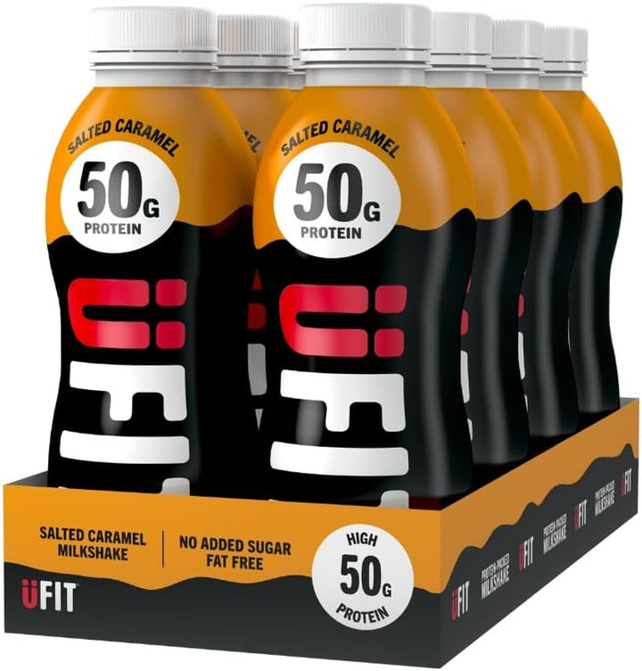 High 50G Protein Shake - White Chocolate Flavour - No Added Sugar - Low in Fat - Ready to Drink - Pack of 8 X 500Ml (Packaging May Vary)