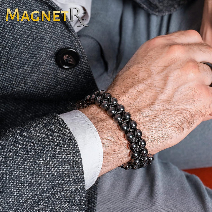 ® Hematite Magnetic Bracelet - Beaded Magnetic Hematite Bracelets