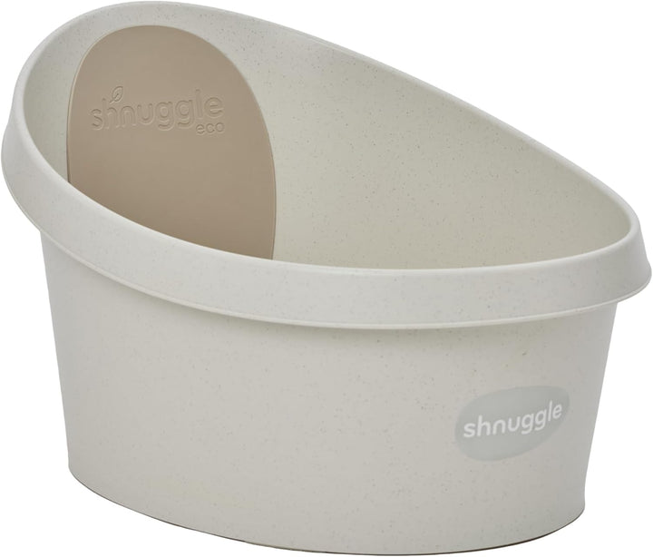 Toddler Bath Tub | Larger Bath for Bigger Kids at Bathtime | Includes Warm and Soft Foam Backrest | Grippy Anti-Slip Surface | Includes Easy Drain Bath Plug | White with Light Grey Backrest