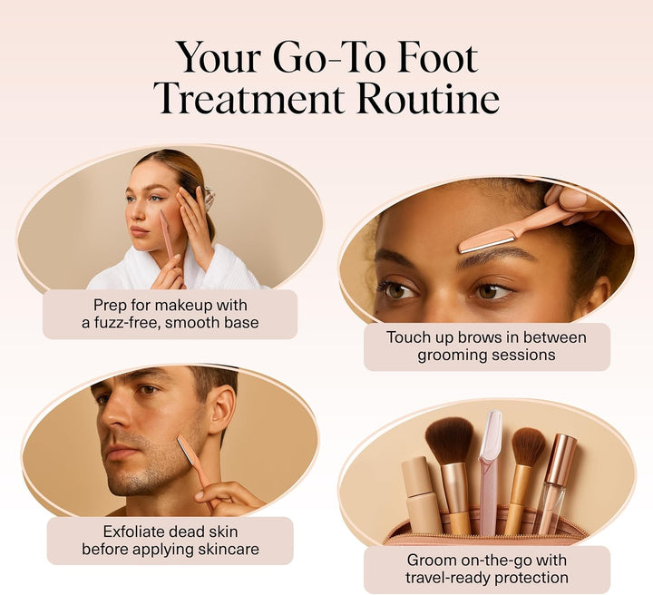 Dermaplaning Blades for Face - Face Razors for Women and Men | Eyebrow Razor & Facial Hair Remover | Exfoliates Facial Skin, Eyebrow Shaper | Dermaplaning Tool, 12Pc (Terracotta)