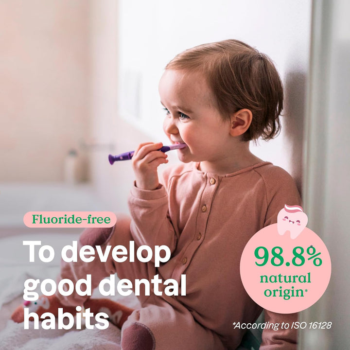Baby & Child Fluoride-Free Training Toothpaste, Natural, Vegan, EWG Verified, Strawberry, 75 Grams