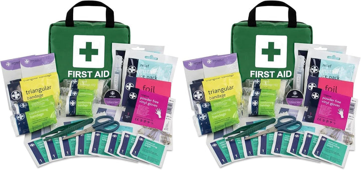 Lewis-Plast Premium First Aid Kit for Home Car Holiday and Workplace - Includes Bandages, Eye Pods, Ice Packs and Essentials for Everyday Situations, 90 Count (Pack of 1)