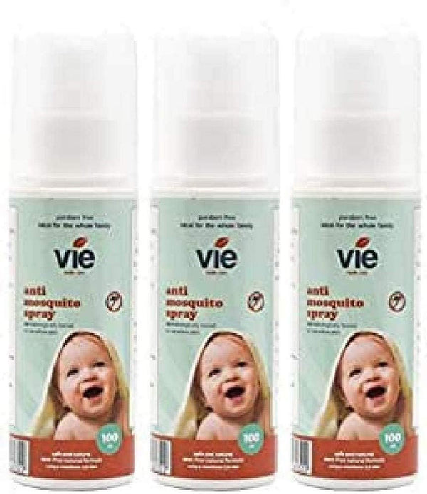 Spray-On anti Mosquito 100Ml, Deet Free, Suitable for Children and Babies (3 Bottle)