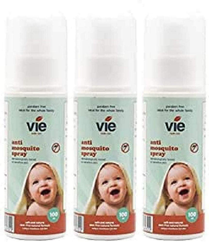 Spray-On anti Mosquito 100Ml, Deet Free, Suitable for Children and Babies (3 Bottle)