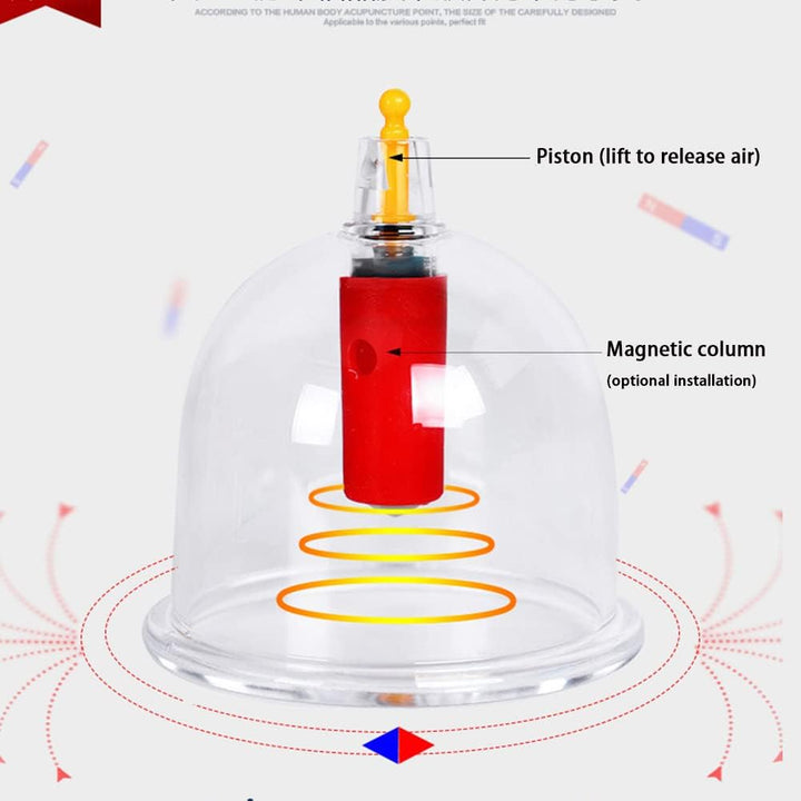 26 Cupping Cups Sets Biomagnetic Traditional Professional Chinese Therapy Massage Vacuum Cupping Set Household Pull Out Cupping Kit/Hijama Chinese Massage Suction