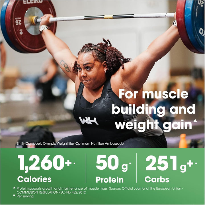 Serious Mass Protein Powder High Calorie Mass Gainer with Vitamins, Creatine and Glutamine, Vanilla, 8 Servings, 2.73 Kg, Packaging May Vary