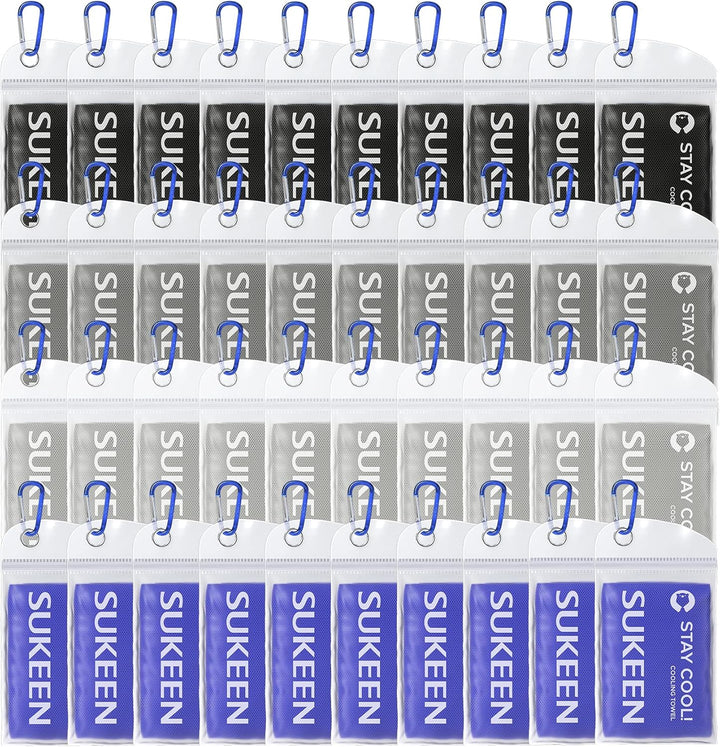 Cooling Towel, Towels 4 Pack, Gym for Women, Cool Towel Instant Relief Stay Ice Neck (2*Dark Grey/2*Dark Blue/2*Grey/2*Black), 40 X12 Inch