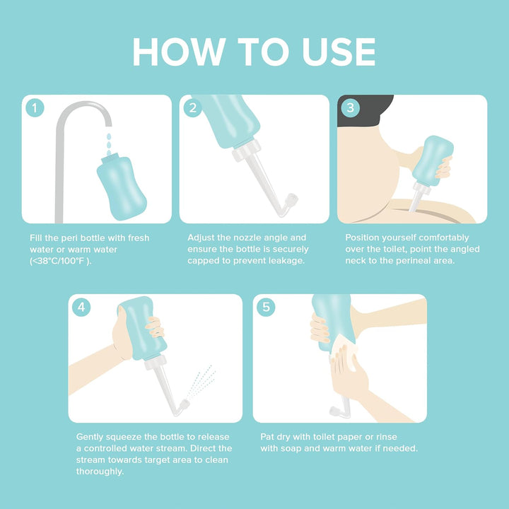 360 Ml Upside down Peri Bottle for Postpartum Care for New Mums, Portable Bidet, Perineal Recovery, Feminine Hygiene Care, Spray Bottle for Toilet and Travel Use