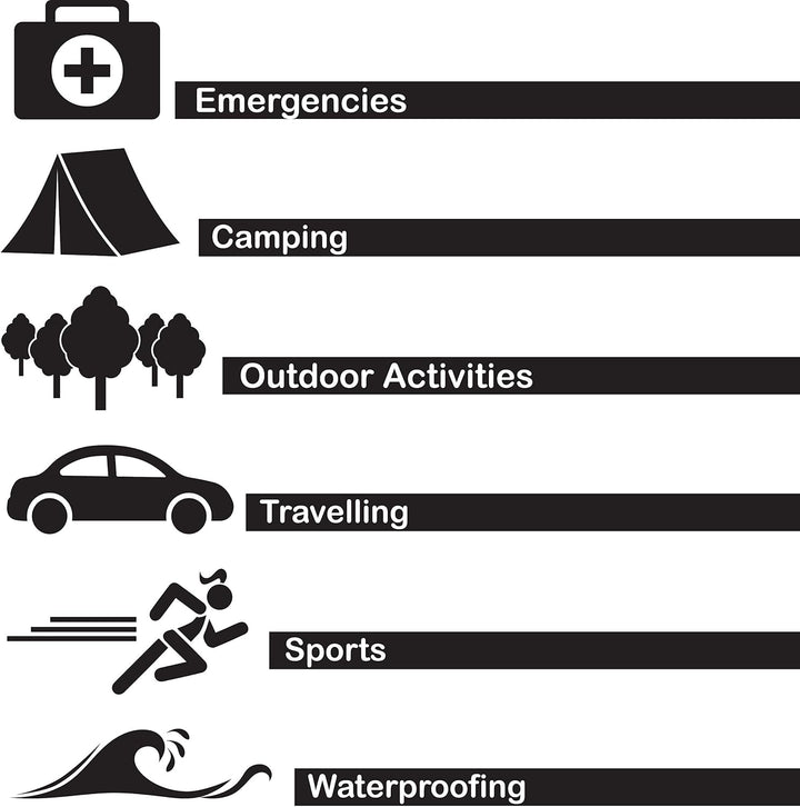 5 X Individually Packaged Medical First Aid Foil Survival Blankets for Personal Use - Reflective to Maintain Body Heat