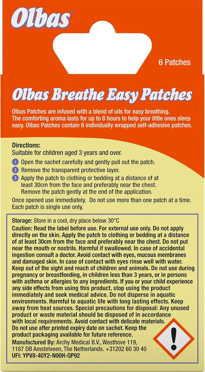 Breathe Easy Patches 6Pk