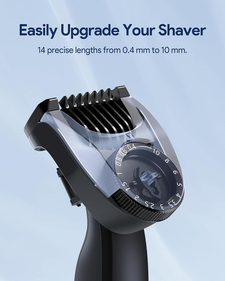 14-In-1 Adjustable Guard Comb 0.4-10Mm, Compatible with QP2734 QP2824 QP2520 QP2530 QP2620 QP2630 - Built-In Dial Guide Guards Attachment Perfect for Shaving & Grooming, Not Fit Pro Series