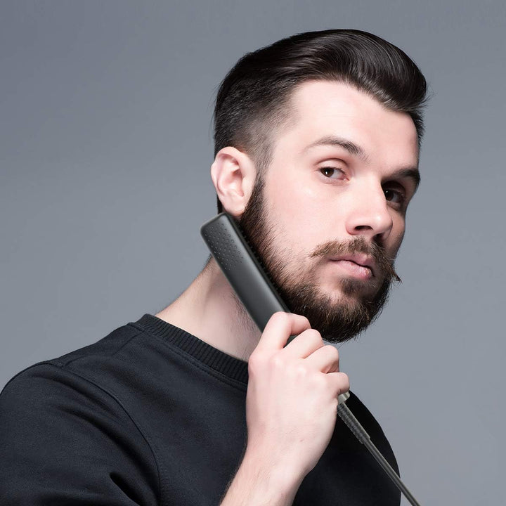 Beard Straightener Combs for Men, Multifunctional Ionic Hair Beard Straightener Brush Heated Beard Brush for Men Electric Hair Straightening Styler Tools for Home and Travel