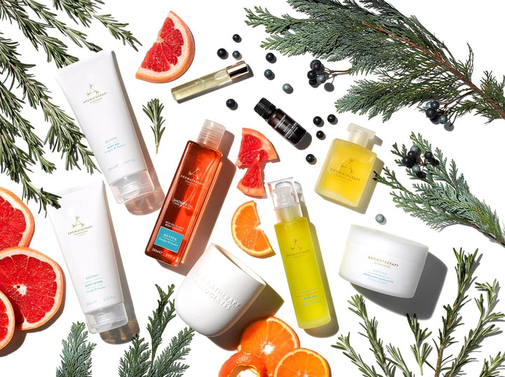 Revive Shower Oil 250 Ml, Energise & Awaken with Our Reviving, Therapeutic Essential Oil Blend of Grapefruit, Rosemary & Juniper Berry. Luxurious Oil-To-Milk Formula