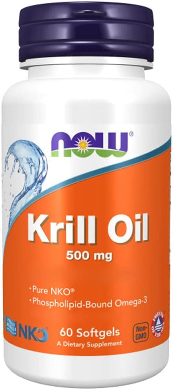 Foods Krill Oil, 1000Mg, with EPA, DHA and Astaxanthin, High Dose, 60 Softgels, Laboratory Tested, Soy Free, Gluten Free, Non-Gmo