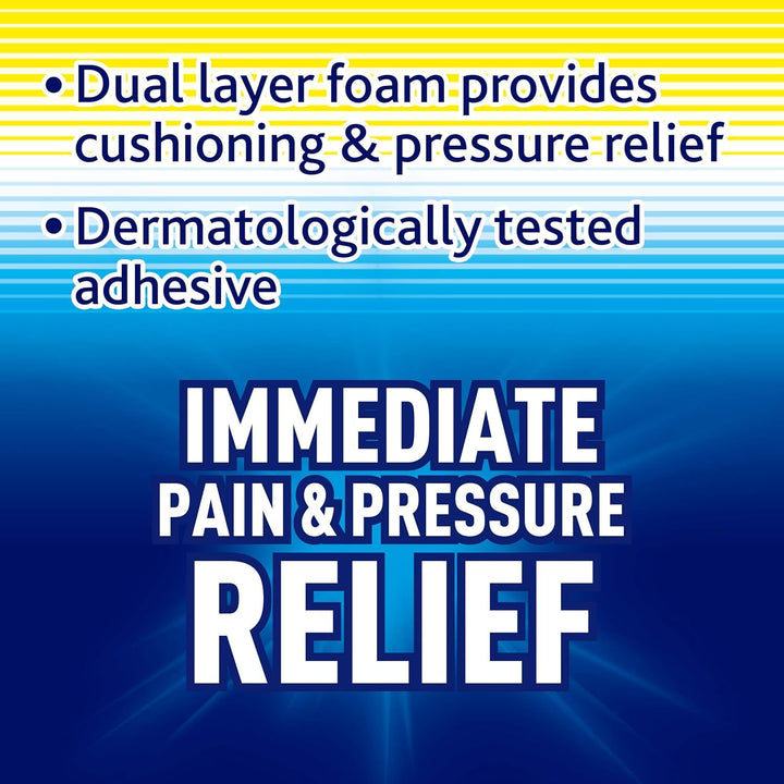 Corn Foam Cushions, 9 Pads - Corn Pain and Pressure Relief Pads, Comfortable Padding with Adhesive