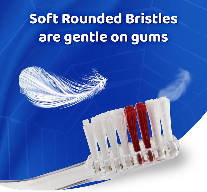 Marvel Spiderman Flashing Toothbrush for Kids with 2 Minute Flashing Light, Comfortable Handle Grip, Soft Rounded Bristles and Suction Cup for Upright Storage for Children Ages 3+