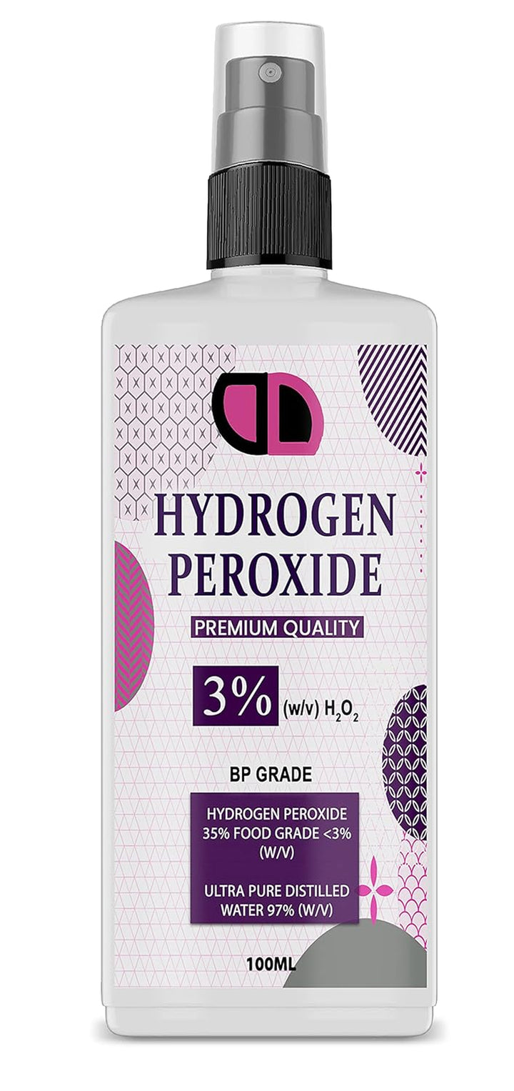 Food Grade Hydrogen Peroxide 3% (H2O2) VARIOUS SIZES CAP/SPRAY (30ML CAP)