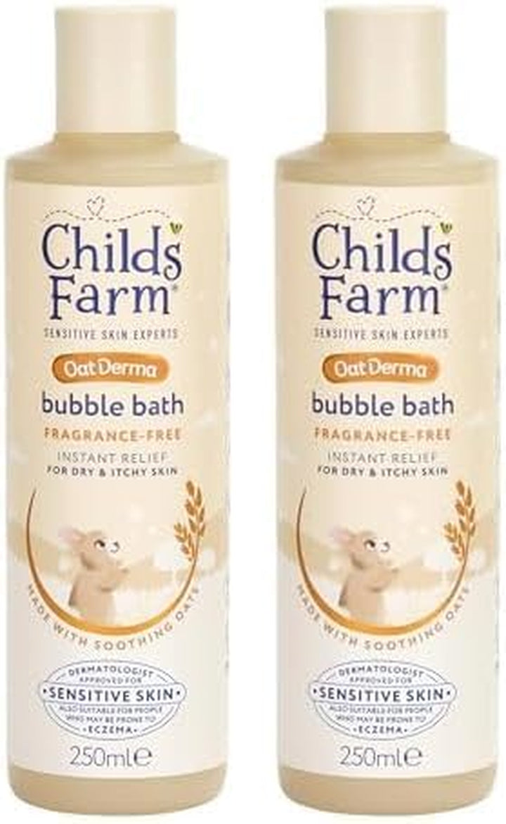 Oatderma Bubble Bath, Fragrance Free, Soothing Hydration for Sensitive Skin, Baby, 250Ml