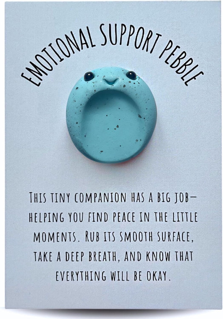 Emotional Support Pebble | Charming Handmade Worry Stone Age 5+, Cute Pocket Hug Gift | Anxiety Relief for Kids & Adults | Crafted in the UK - Mental Health Gifts to Bring Peace - Purple Swirl