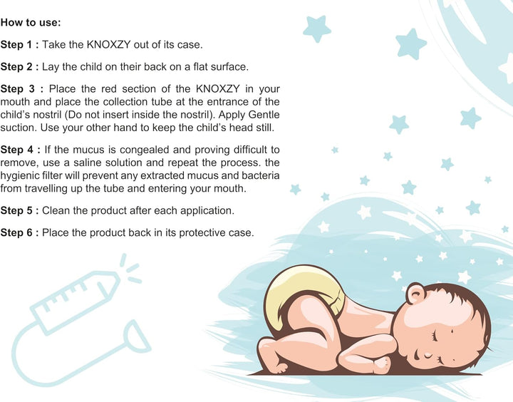 Baby Nasal Aspirator with 9 Extra Hygiene Filters