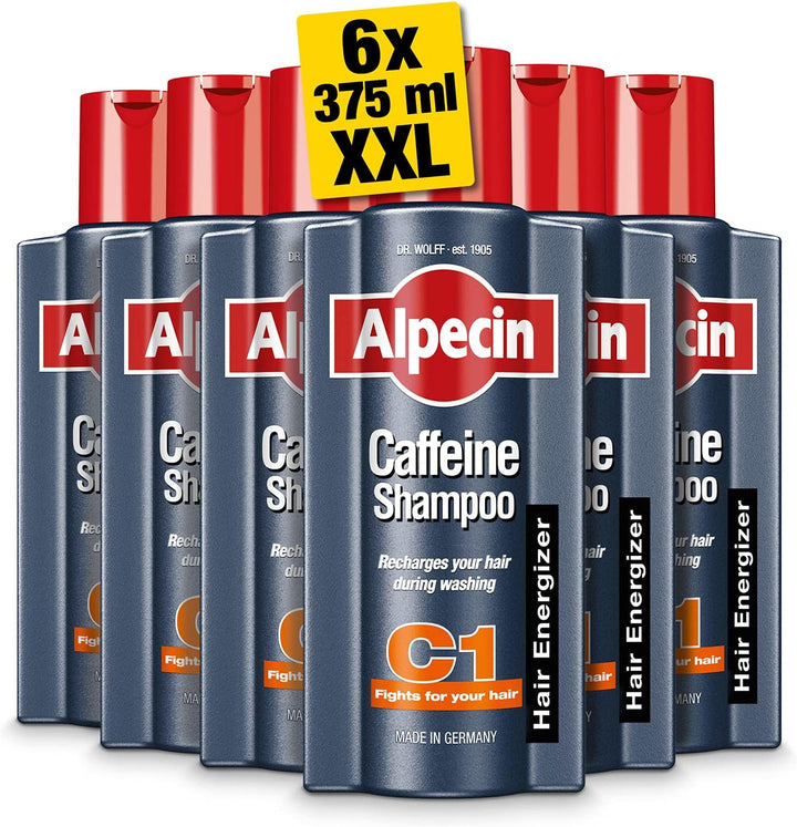 Caffeine Shampoo C1 2X 375Ml | for Stronger and Thicker Hair | Natural Hair Growth Shampoo for Men | Made in Germany