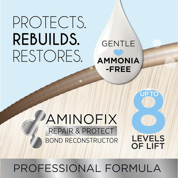 Pure Plex Bond Reconstructing Cream Hair Bleach, Ammonia Free Formulation Lifts up to 8 Shades, Protects & Repairs, While Lightening. Full Hair Bleaching Kit.