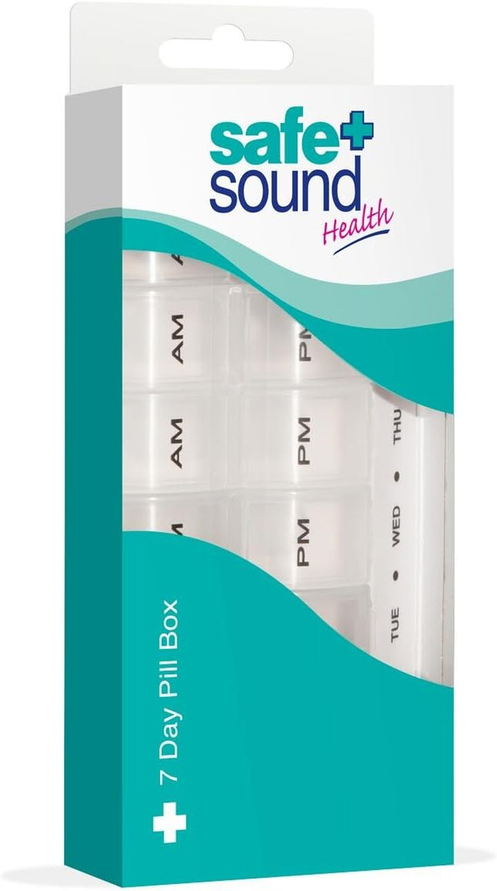 Safe and Sound Mini Pocket Sized 7 Day Pill Box, Pop-Open-Catch Lids