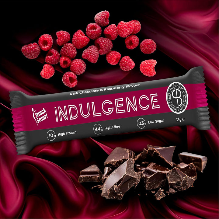 Keto Protein Bars with Slimbiome® – Low Carb, High Protein, Low Sugar Snack for Weight Loss & Gut Health – Ozempic-Friendly Dark Chocolate & Raspberry GLP1 Alternative Snack (12 X 35G)