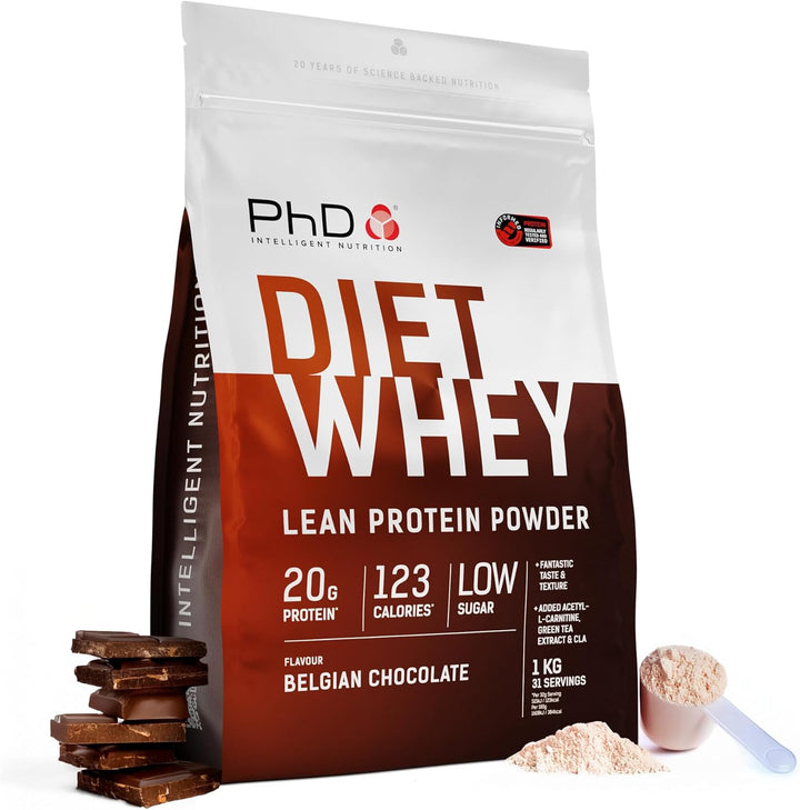 Nutrition Diet Whey Lean Protein Powder | Belgian Chocolate Whey Protein Powder | 1Kg Bag