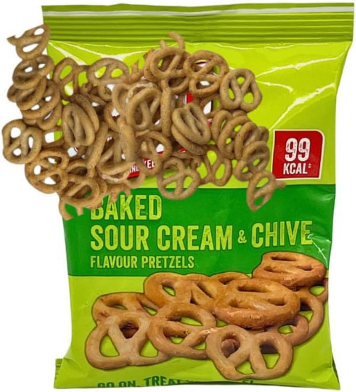 Crisps Variety Snack Pack – 12 Bags (6X Cheddar Bites & 6X Sour Cream and Chive) – High Protein Slim Fast Style Snack Bundle with AETN Meal Planner Guide