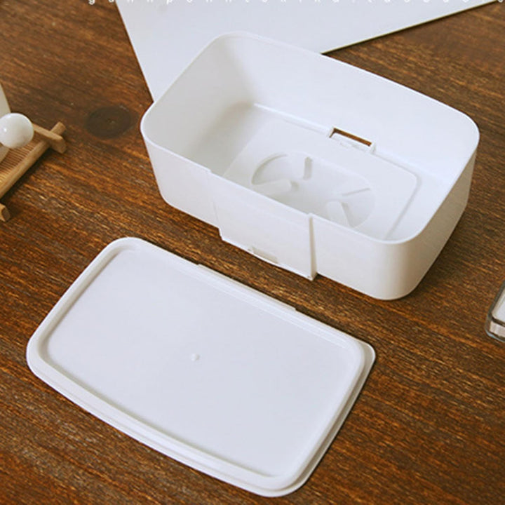 2 Pack Wet Wipes Dispenser Box, Wipes Container Holder, Napkin Storage Holder Container Box, Dustproof Toilet Tissue Paper Box with Lid, Baby Wipes Dispenser for for Bathroom, Kitchen, Office, Travel