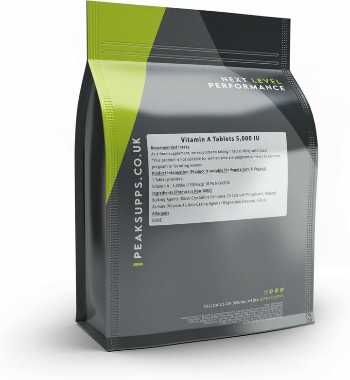 Vitamin a Tablets 5000 IU (1500Mcg) - 180 Pack