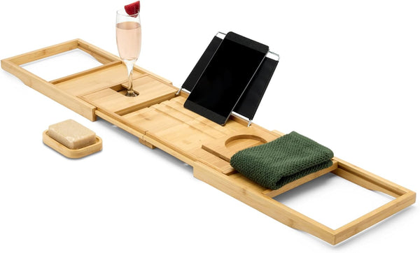 Expandable Bamboo Bathtub Tray