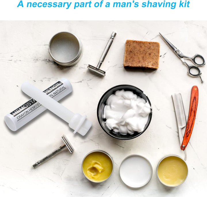 3 Pieces Pen Type Style Pencil Set Bloodstone Stops Cuts Bleeding Shaving Cut Stick Anti-Infection Shaving Tool for Men