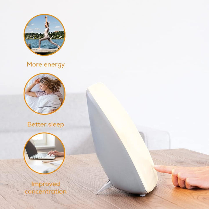 TL41UK Touch Compact LED SAD Lamp, Helps Combat Seasonal Affective Disorder & Delivers 10,000 Lux of Light, Compact Design and Uv-Free LED Light Therapy, Certified Medical Device