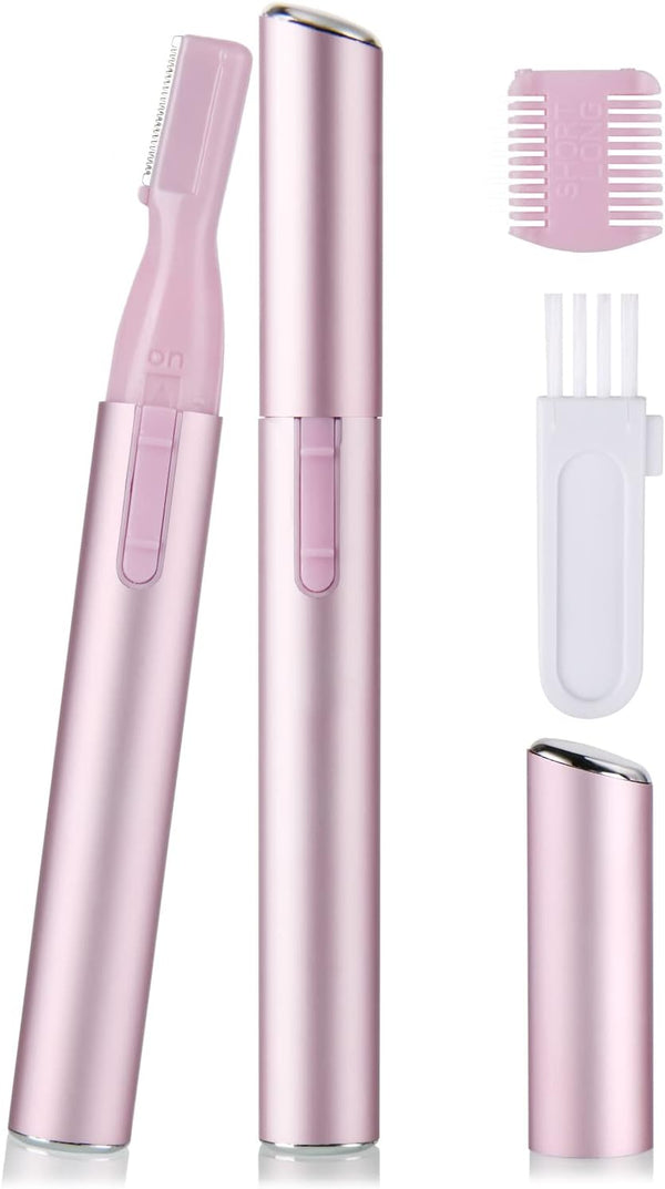 Eyebrow Hair Removal for Women Men, Upgraded Mini Portable Eyebrow Trimmer, Painless Face Hair Shaver Electric Eyebrow Razor for Brows Face Cheek Lips Peach Fuzz