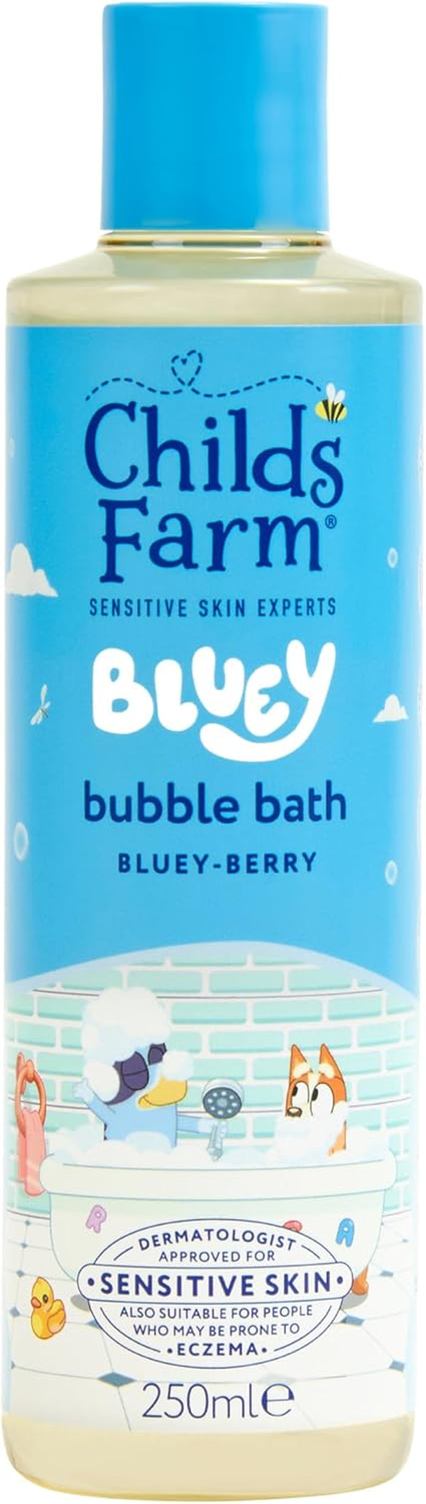 Kids Bluey Bubble Bath, Bluey-Berry | Gently Cleanses & Soothes | Suitable for Dry, Sensitive Skin, 250Ml