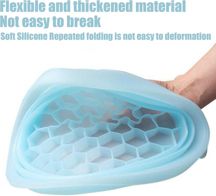 Ice Face Bowl, Silicone Facial Basin, 9.45X1.18 In, Foldable Cooling Washbowl, Skin Tightening Tool, Travel Bathroom Indoor Outdoor, Cold Compress Use for Hotel Home Trip Vacation Routine