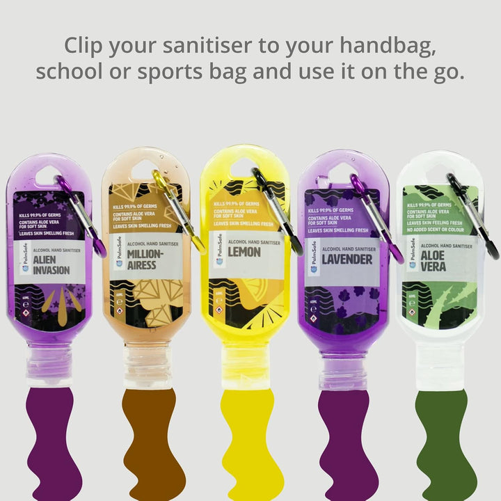Aloe Vera Alcohol Hand Sanitiser 60 Ml Clip Bottles
