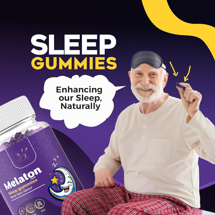Melatonin Gummies Alternative X60 | Melatonin Gummies Precursor Sleep Aid | Deepsleep Formula Valerian Root, 5-HTP, Magnesium Glycinate, L-Theanine, Dark Fruit | Potent Melatonin Gummy Alternative