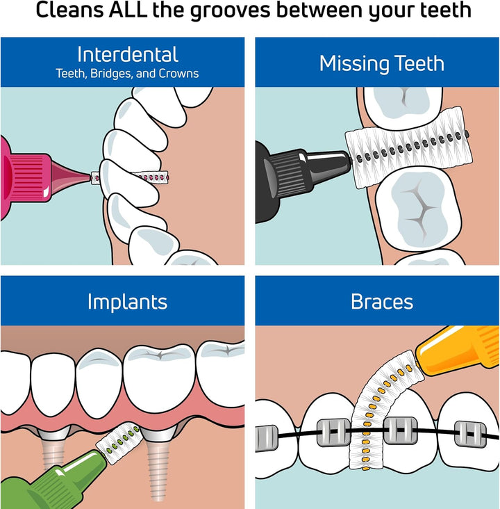 Green Interdental Brush 0.8Mm 25 Pack