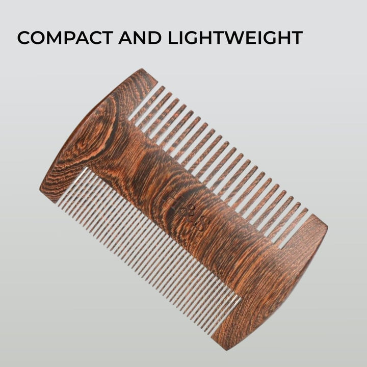 Wooden Beard Comb Moustache Combs - Anti-Static Fine Beard Combs for Men - Small Wooden Hair Comb - Wide Tooth - Grooming Accessories for Men - Facial Hair Care