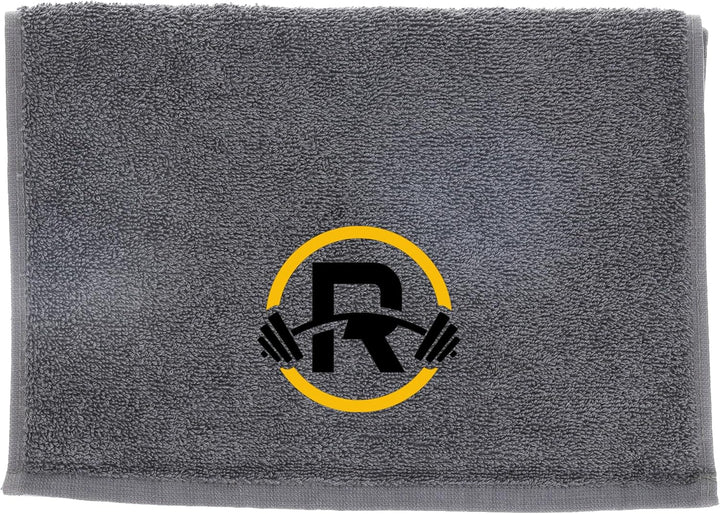 Gym Towel with Monogrammed Embroidery Initial Gift for Men & Women, Training Accessory Gift, Gym Towel Present for Weight Lifting Birthday, Retirement, Christmas - Black, J