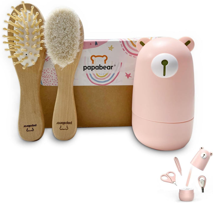 Baby Nail Clippers Set with Cute Case, Infant Fingernail and Toenail File Kit for Newborn Manicure and Pedicure, New Mom Grooming Gift