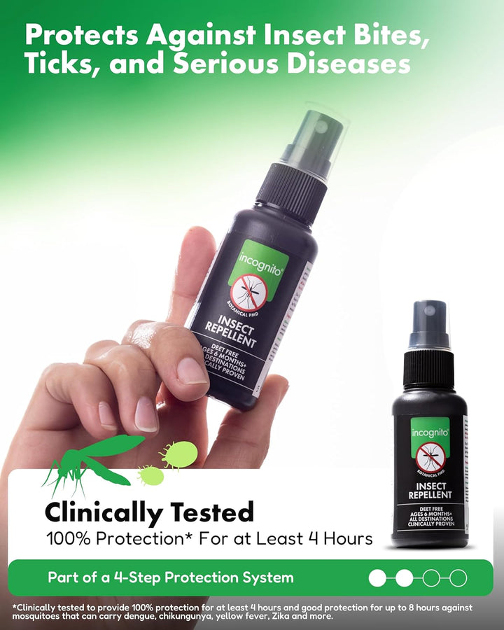 Insect Repellent Spray, 50Ml - Natural DEET Free, Shields from Wide Range of Biting Insects. Clinically Proven Protection from Ticks & Dengue Carrying Mosquitoes, Organic Mosquito Repellent