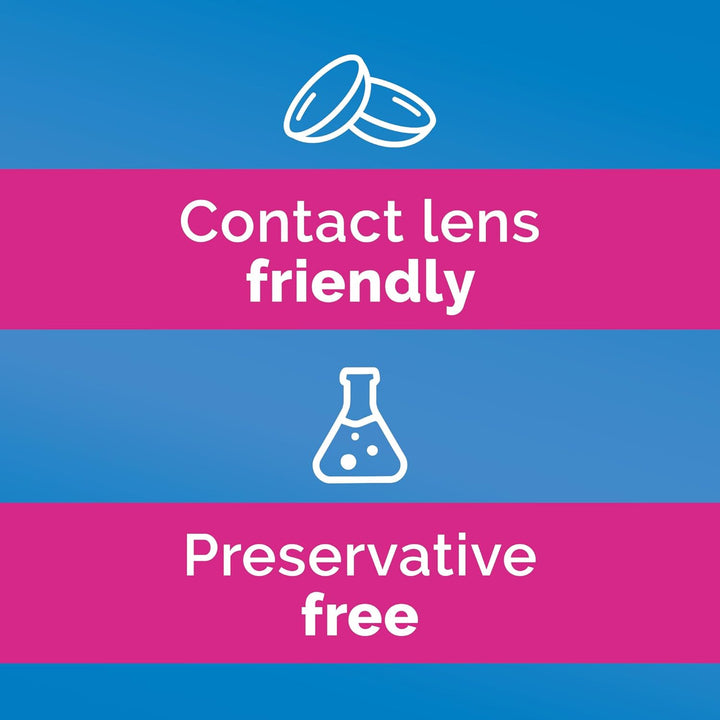 Double Action, Dry Eyes, 10 Ml, Moisturising Drops for Dry & Tired Eyes, Fast Long-Lasting Relief, Restores Moisture, Suitable with Contact Lenses, Eye Care Solution, Instant Relief