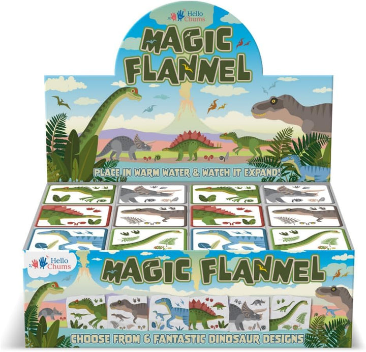 Wash Cloth - Dinosaur Magic Flannel, Face Cloths Flannels Cotton - Fun Designs for Children, Baby, Kids - 6 Unique Designs (1 Supplied at Random)