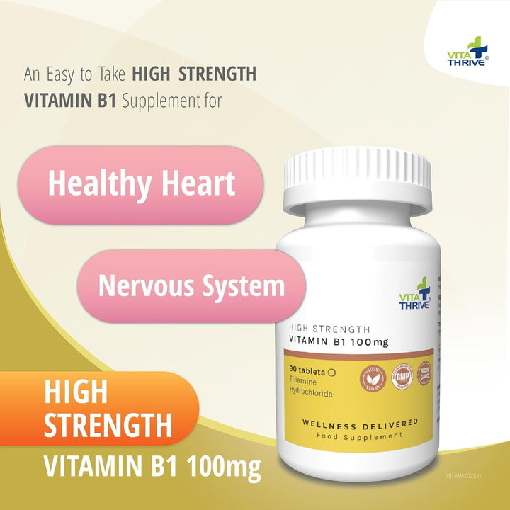 Vitathrive® Thiamine Vitamin B1 100Mg – 90 Tablets