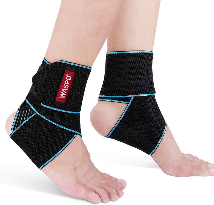 Ankle Support Brace - Adjustable Ankle Brace Wrap Strap for Sports Protect, Plantar Fasciitis, Achilles Tendonitis, Ligament Damage, Injury Recovery, One Size for Men Women 1 PC Blue